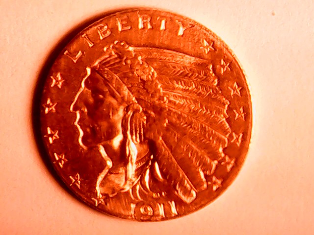 1911-Weak-D-Quarter-Eagle-$2.50-Gold--Looking-For-A-Grade.-More-Photos